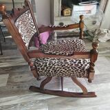 Leopard print rocking chair