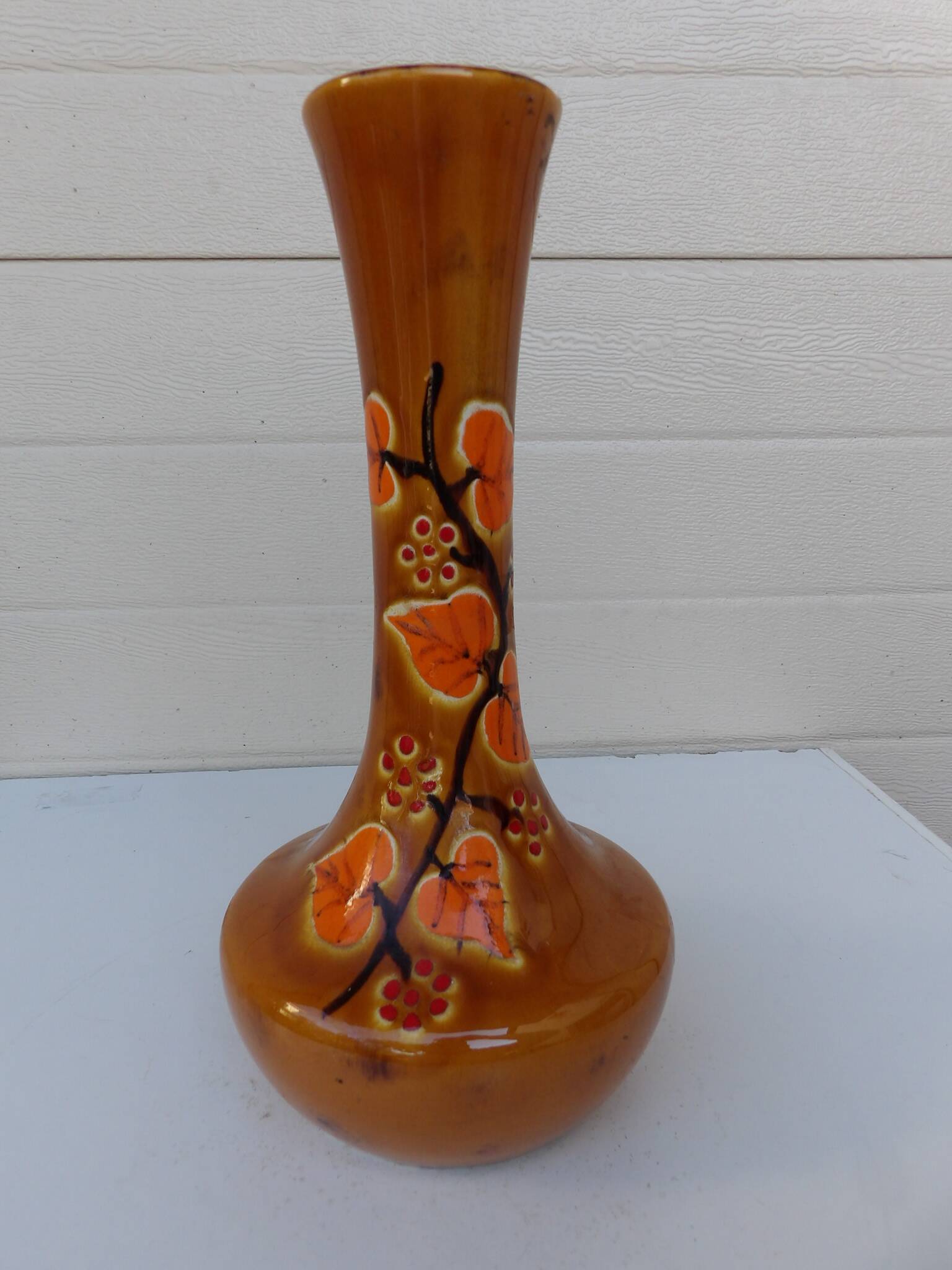 Orange neck vase