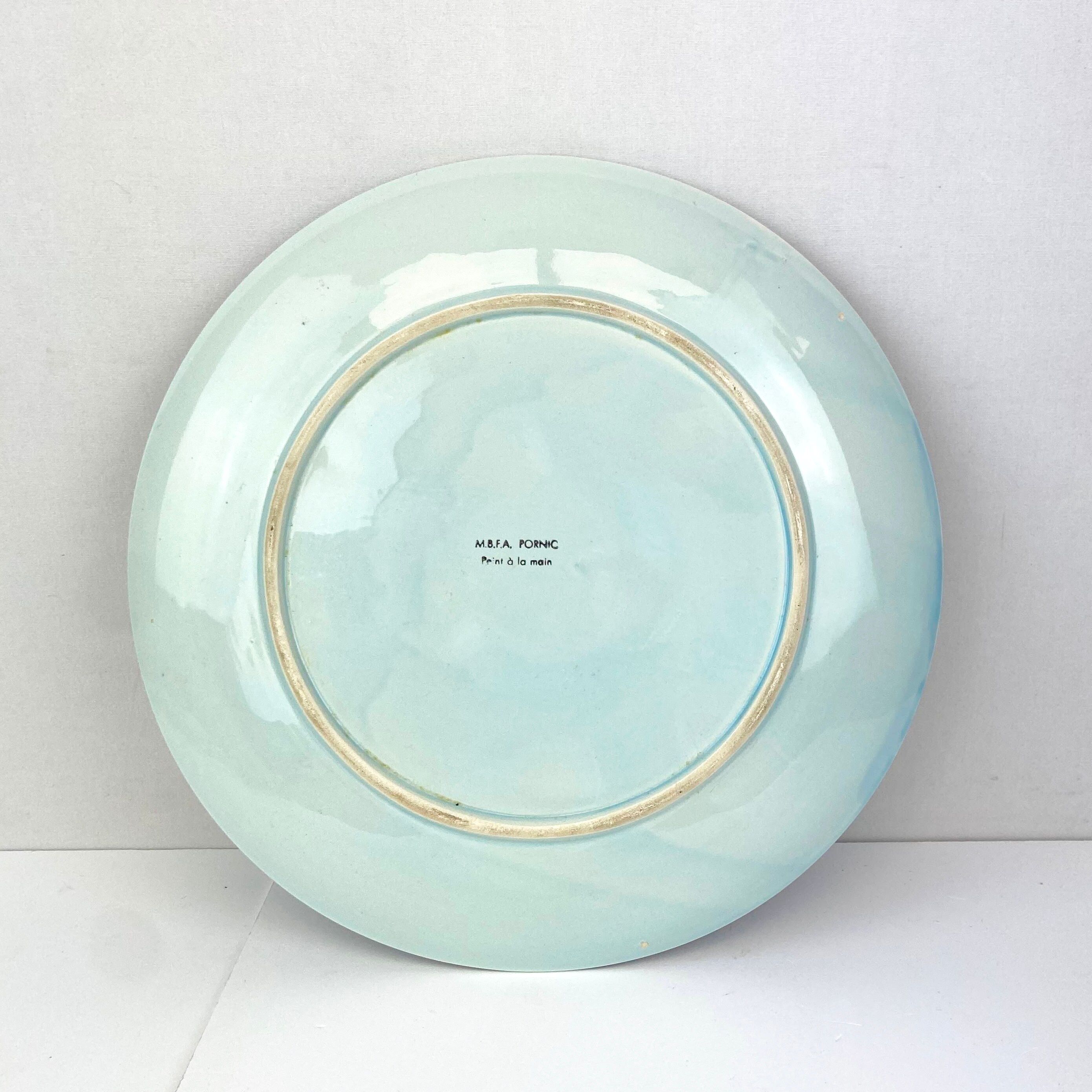 Assiette décorative, manufacture bretonne de faïences artistique, 1960 - Pornic 44