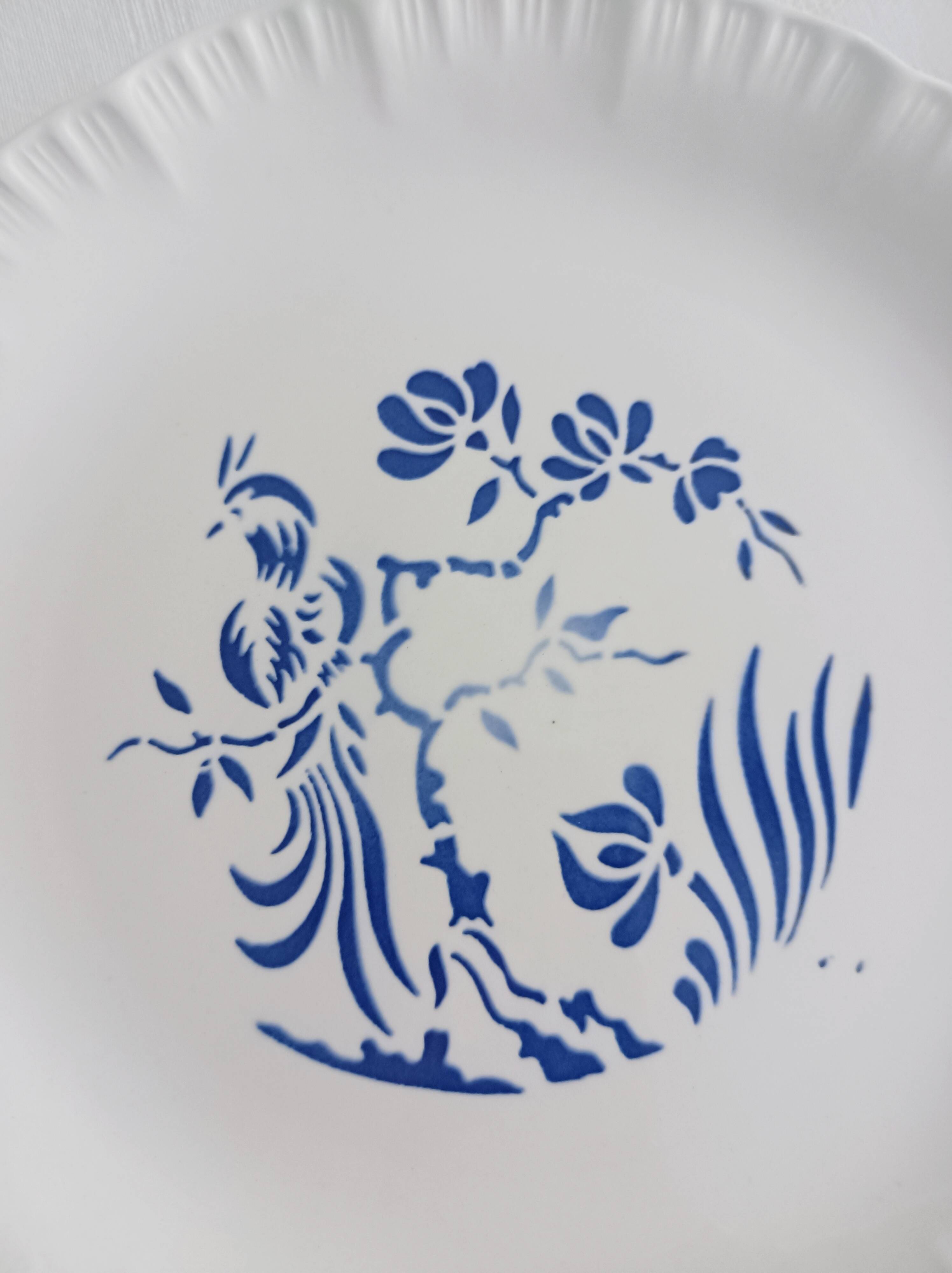 Set of 3 Digoin Sarreguemines Paradis dessert plates