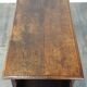 Large antique dark oak coffee table with one drawer