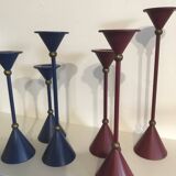 Vintage memphis design candle holders