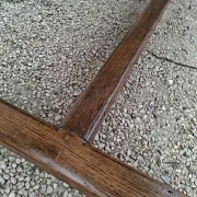 Rustic Burgundy farmhouse table from the 18th century in solid oak.