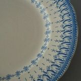 Old plate creil earthenware and Montereau model Flora rockery