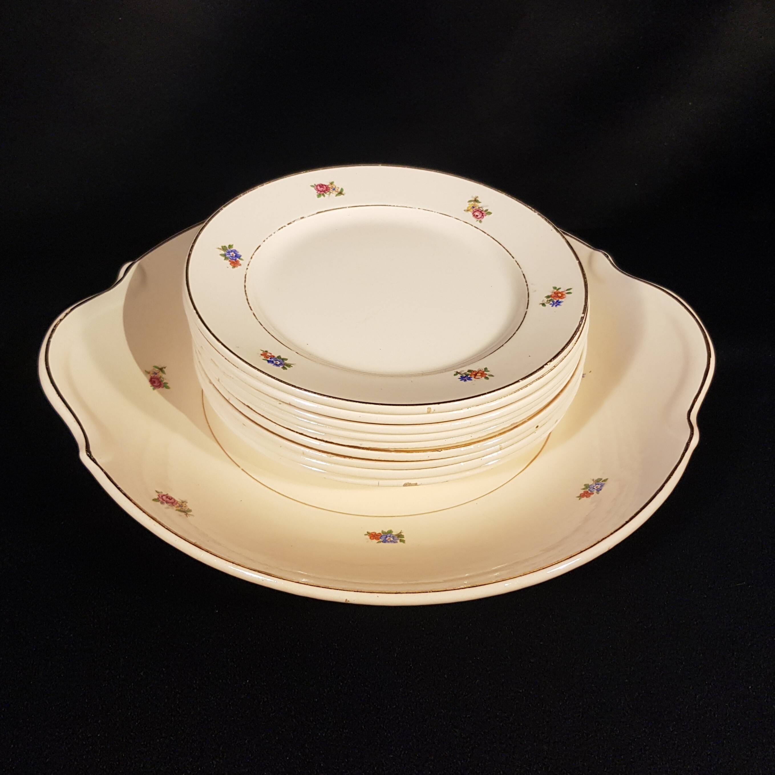 Old Badonviller dessert service