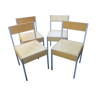 Série de 4 chaises suisse 1980