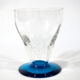 Set of 6 blue stemmed glasses
