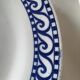Ensemble 4 assiettes creuses vintage bleu marine