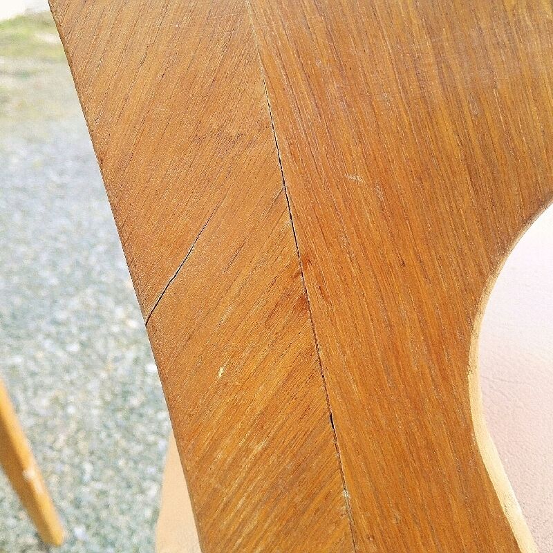 Chairs bridges vintage skai and wood feet compass