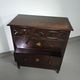 Particularly cool English chest of drawers. Dated (Charles 2 era). Made of solid oak with beautiful patina.