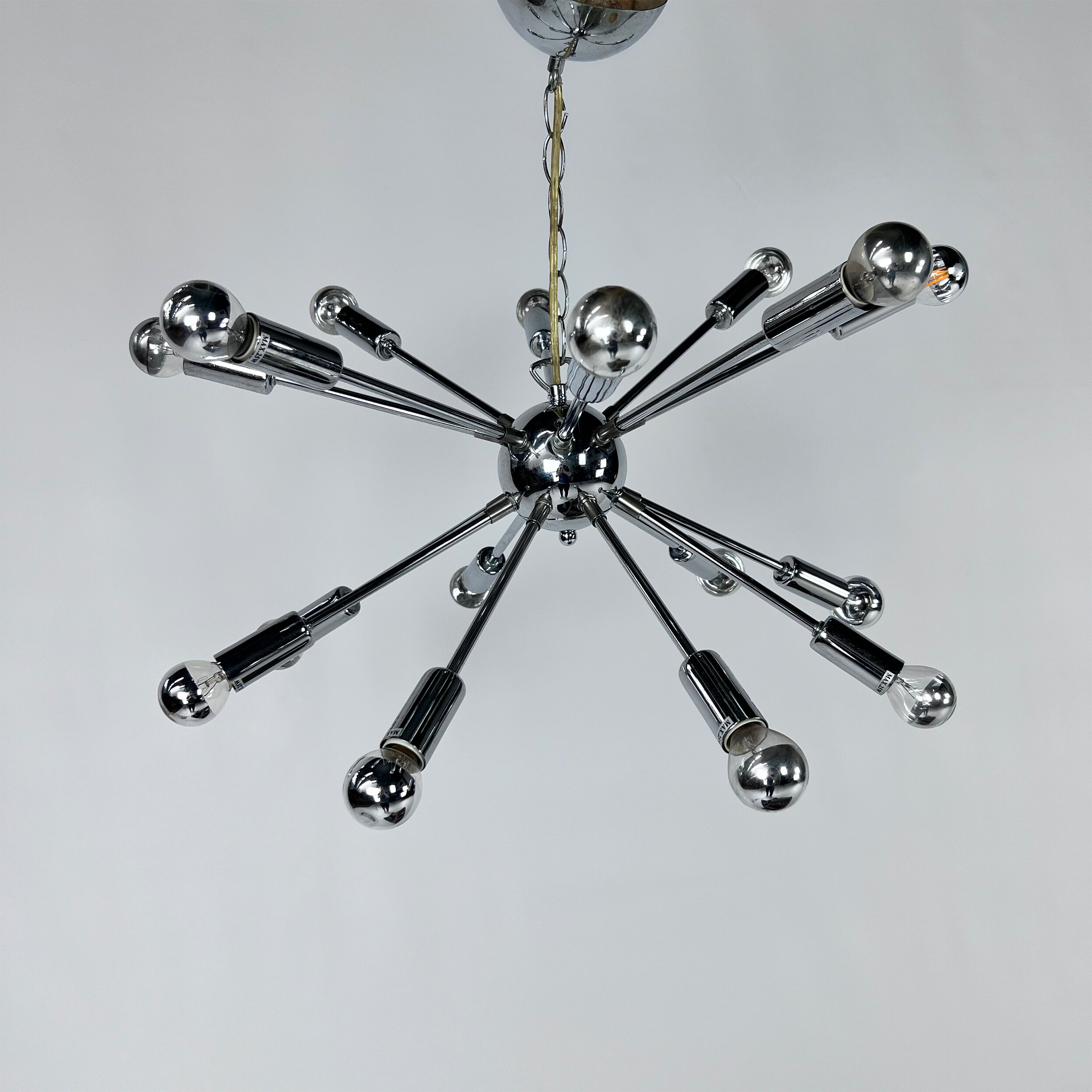 Sputnik chrome chandelier, 1970s
