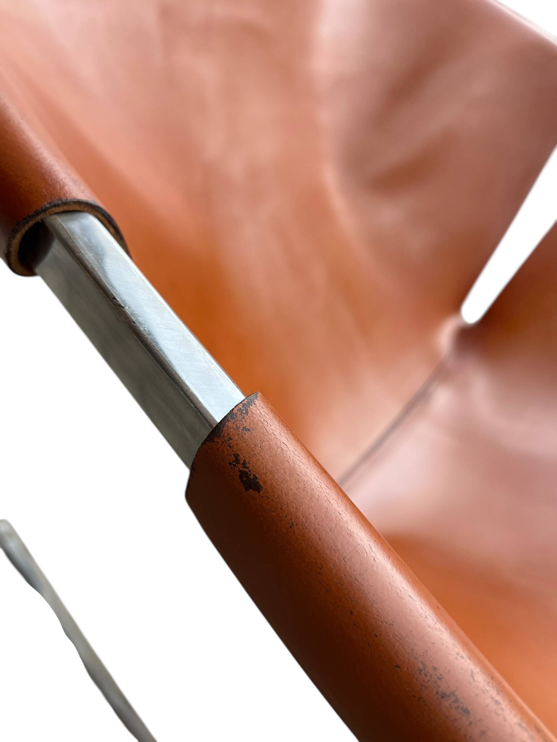 F444 lounge chair in cognac leather by Pierre Paulin for Artifort