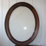 Cadre ovale en bois et sa vitre 47,5 cm