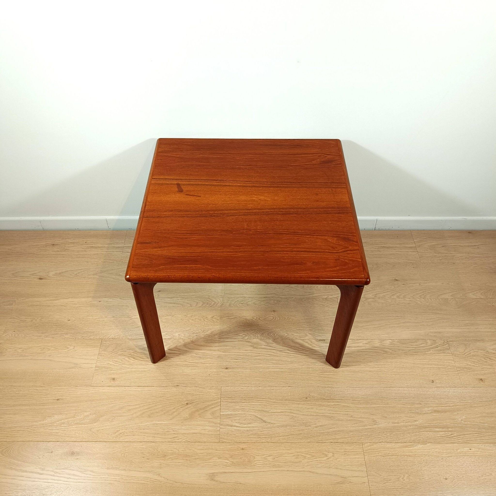 Danish teak square coffee table
