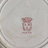 6 assiettes creuses terre de fer St Amand "Mûrier"