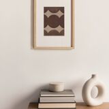 Peinture abstraite sur papier B352 signée Eawy