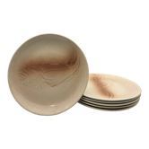 6 fish plates, earthenware of St Amand