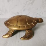Brass turtle jewelry box