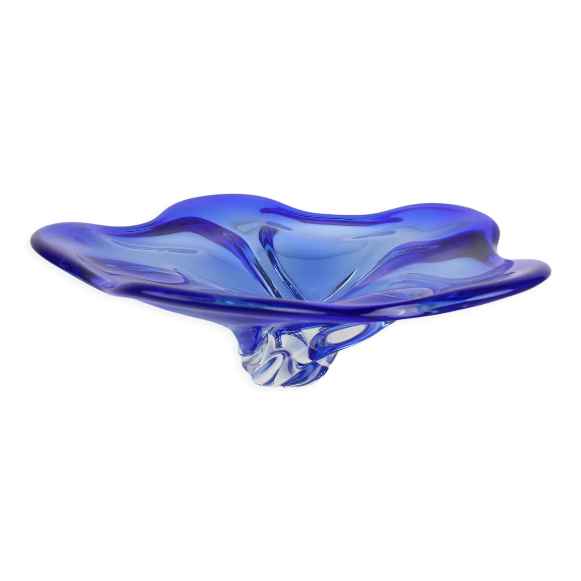 Czech art glass bowl by josef hospodka for chribska glassworks, 1960's