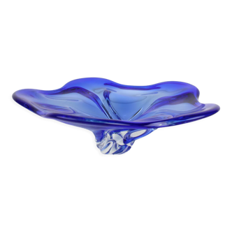 Czech art glass bowl by josef hospodka for chribska glassworks, 1960's