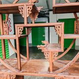 Bibliothèque chinoise Collectible Décorative en bois exotique