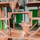 Collectible decorative Chinese library in exotic wood.