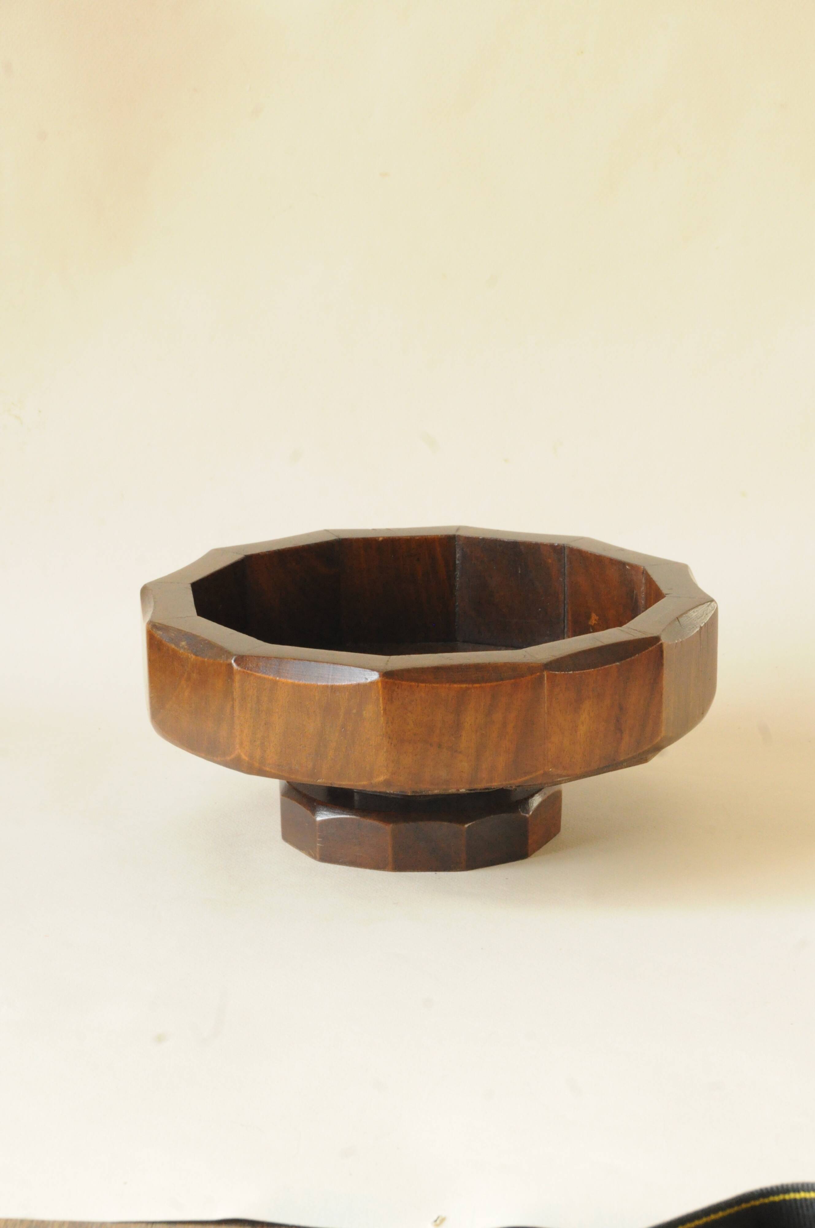 Vintage Wooden Coupe - Geometric Design Octagonal Cut-Outs Centre Table