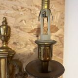 Pair of Empire style bronze wall lights