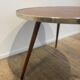 Vintage wooden coffee table with compass legs