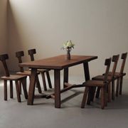 Grande table artisanale en chêne, France, vers 1970