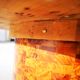 Side table in marquetry
