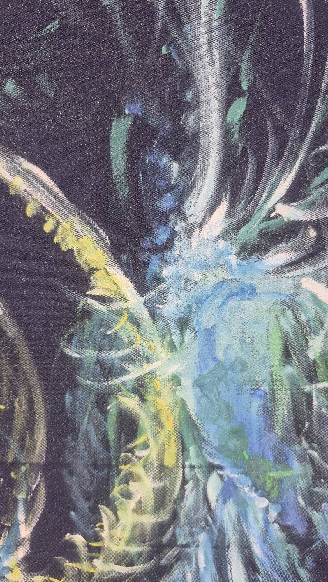 Painting on canvas depicting a phoenix, 1987
