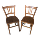 Pair of vintage luterma light wood bistro chairs