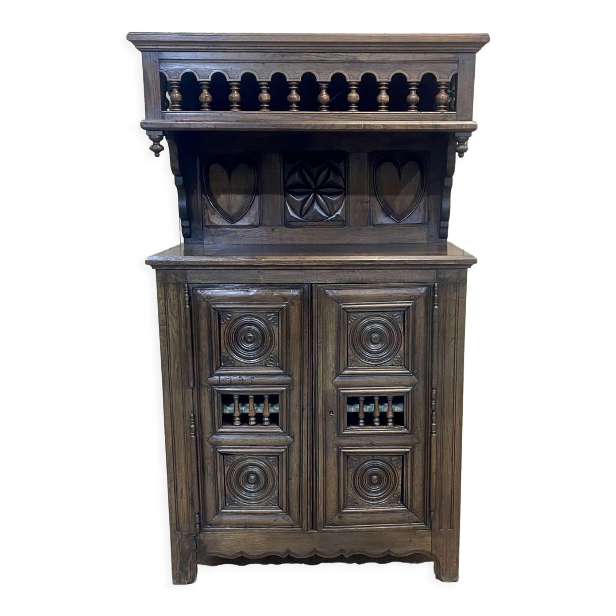 Neo Breton buffet of the 1950s in chestnut