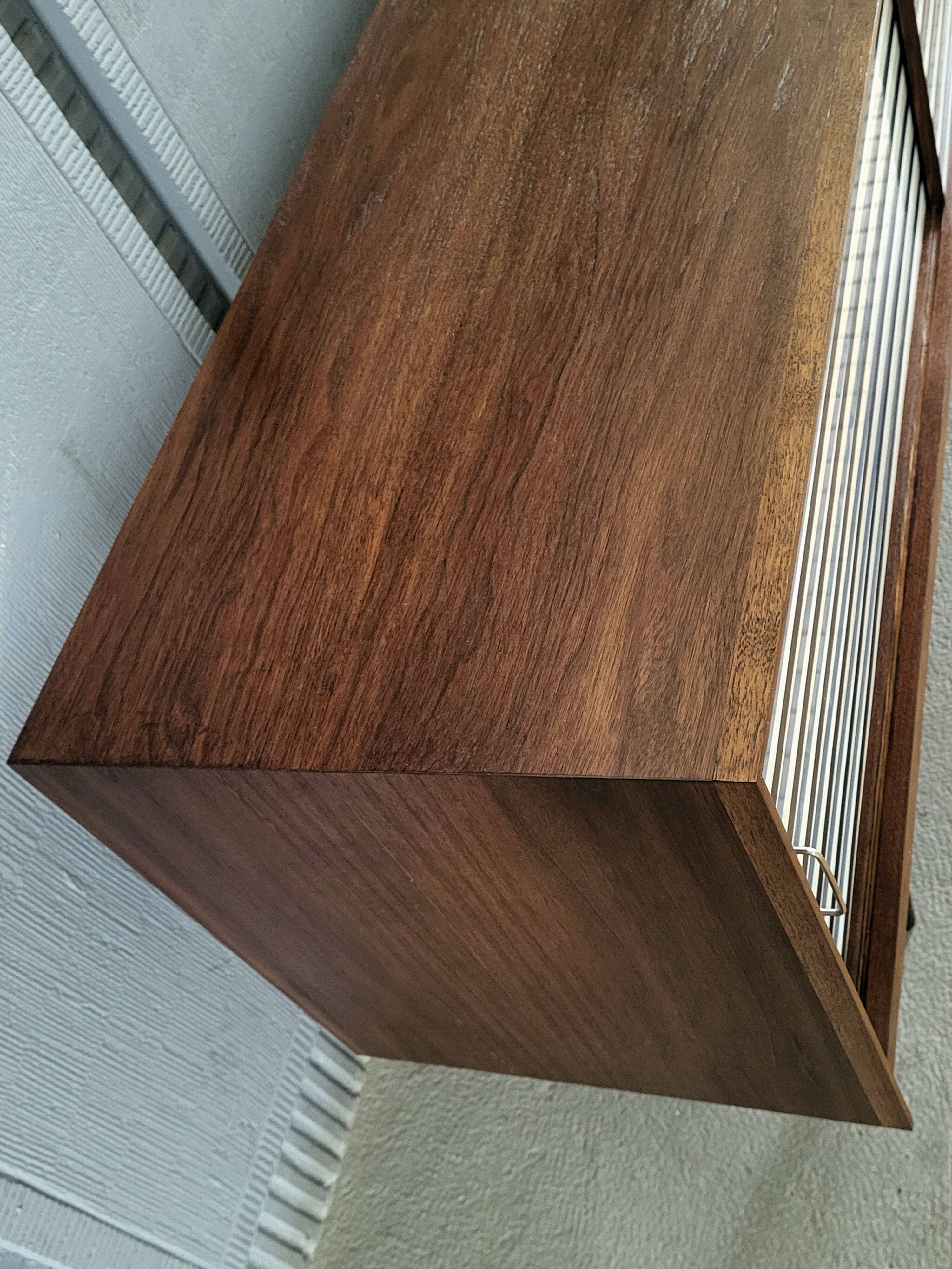 Vintage walnut wooden sideboard, 1960s, colour