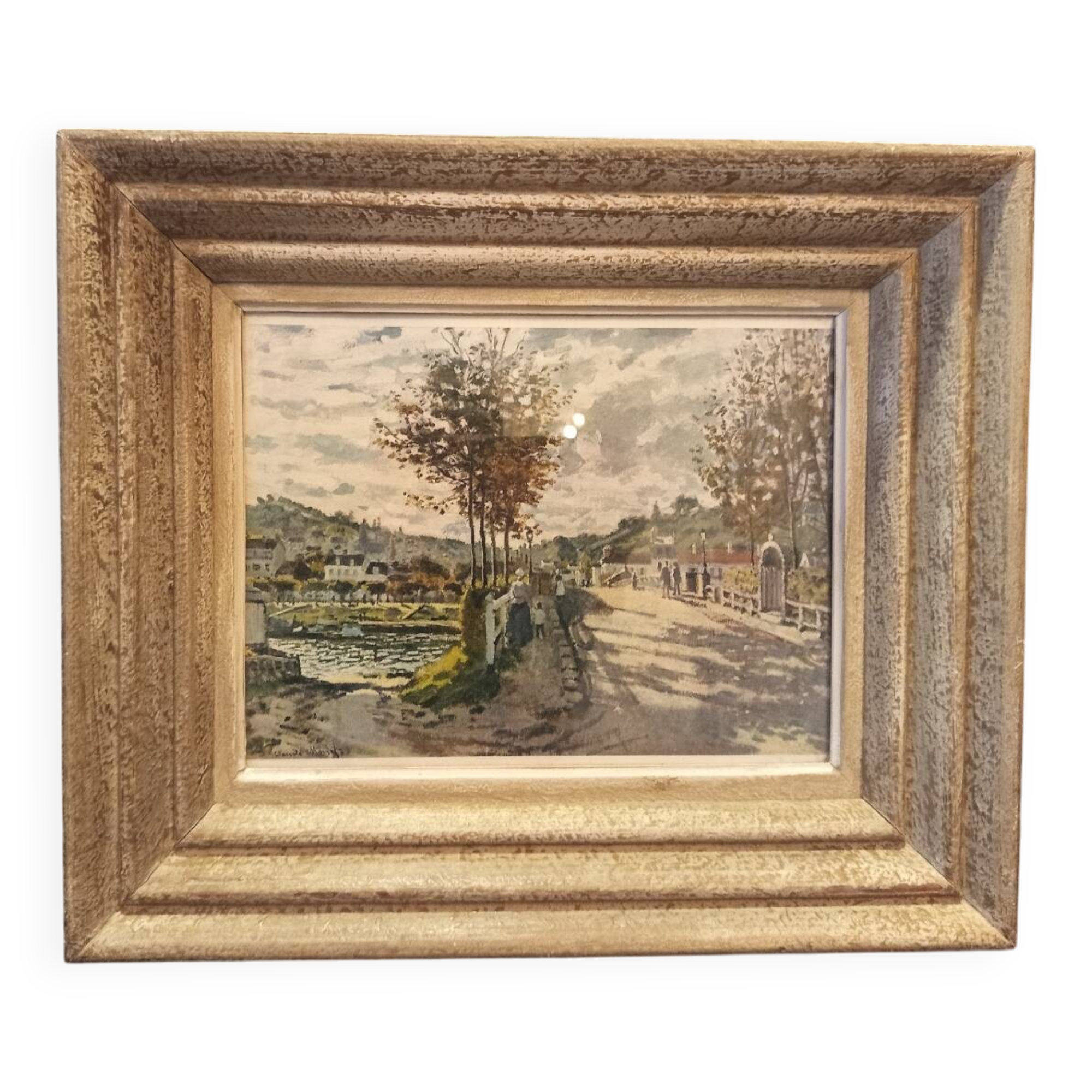 Framed Reproduction after Claude Monet – “Riverside Landscape”