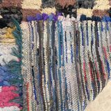 Colorful Boucherouite Berber rug - 93 x 134 cm
