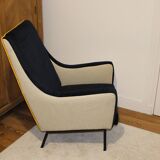 Midnight blue velvet armchair