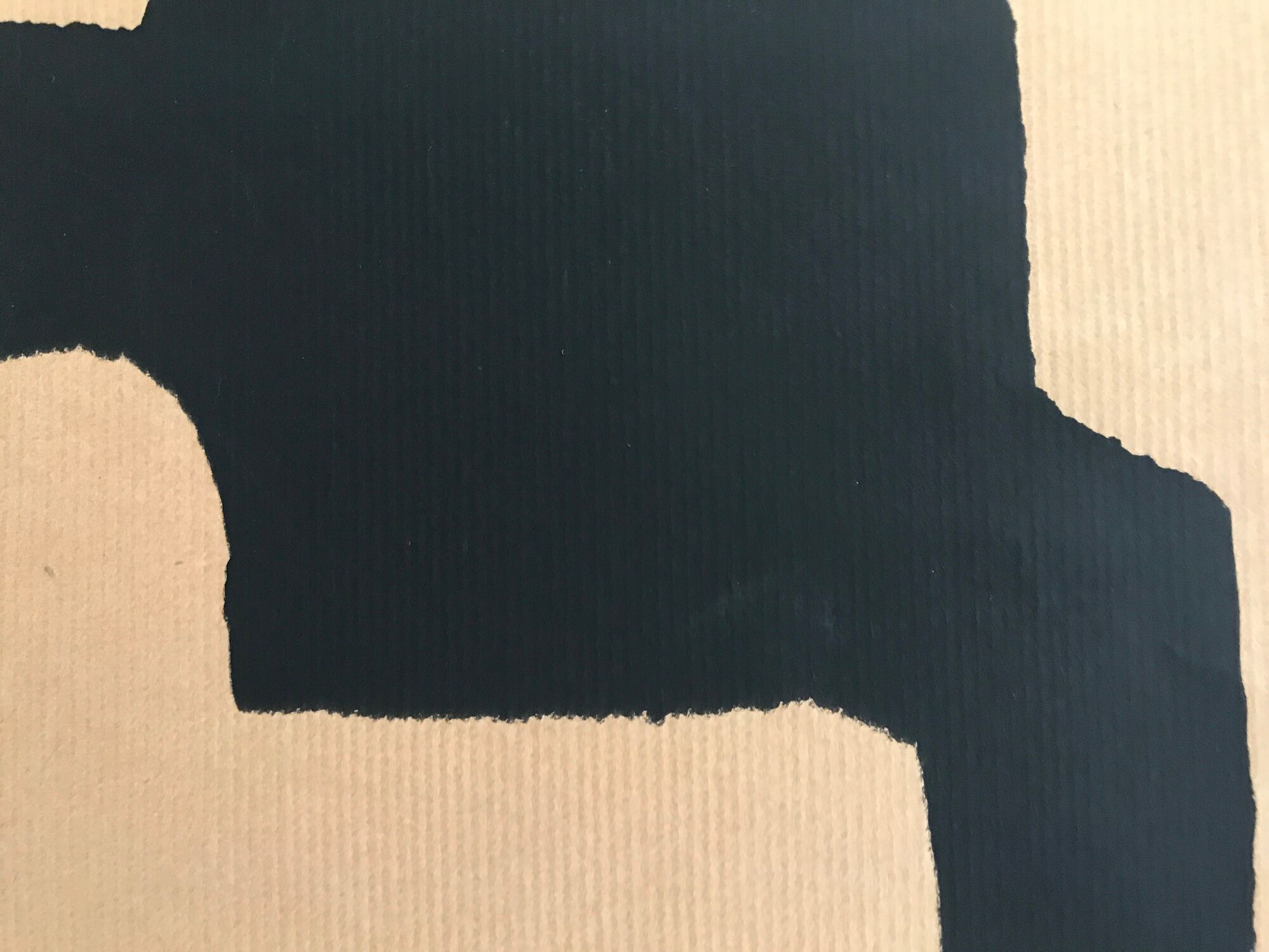 Poster on kraft paper by Eduardo Chillida, Museo de arte abstracto español, cuenca, 1980