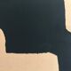 Poster on kraft paper by Eduardo Chillida, Museo de arte abstracto español, cuenca, 1980