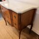 Commode Transition stamped by François Daidé, with a white marble top.