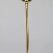 Art Deco brass chandelier with opaline glass, Czechoslovakia, 1930s
