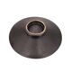 Black ceramic centerpiece on foot, La Bergerie Vallauris