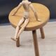 Round light tripod stool