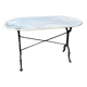 Large oval matte marble bistro table