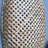Set of 2 rattan and bamboo baskets