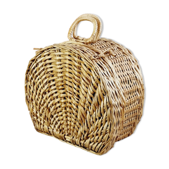 Decorative wicker suitcase