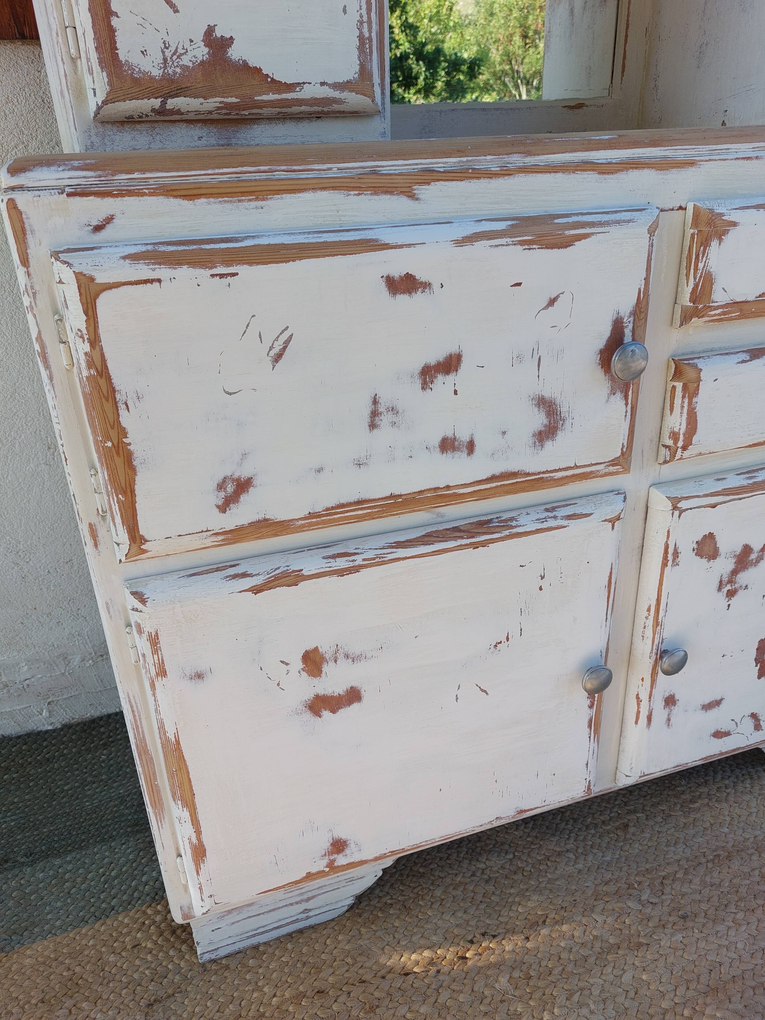Mado chippy paint white sideboard