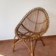 Italian 1960s original rattan egg armchair