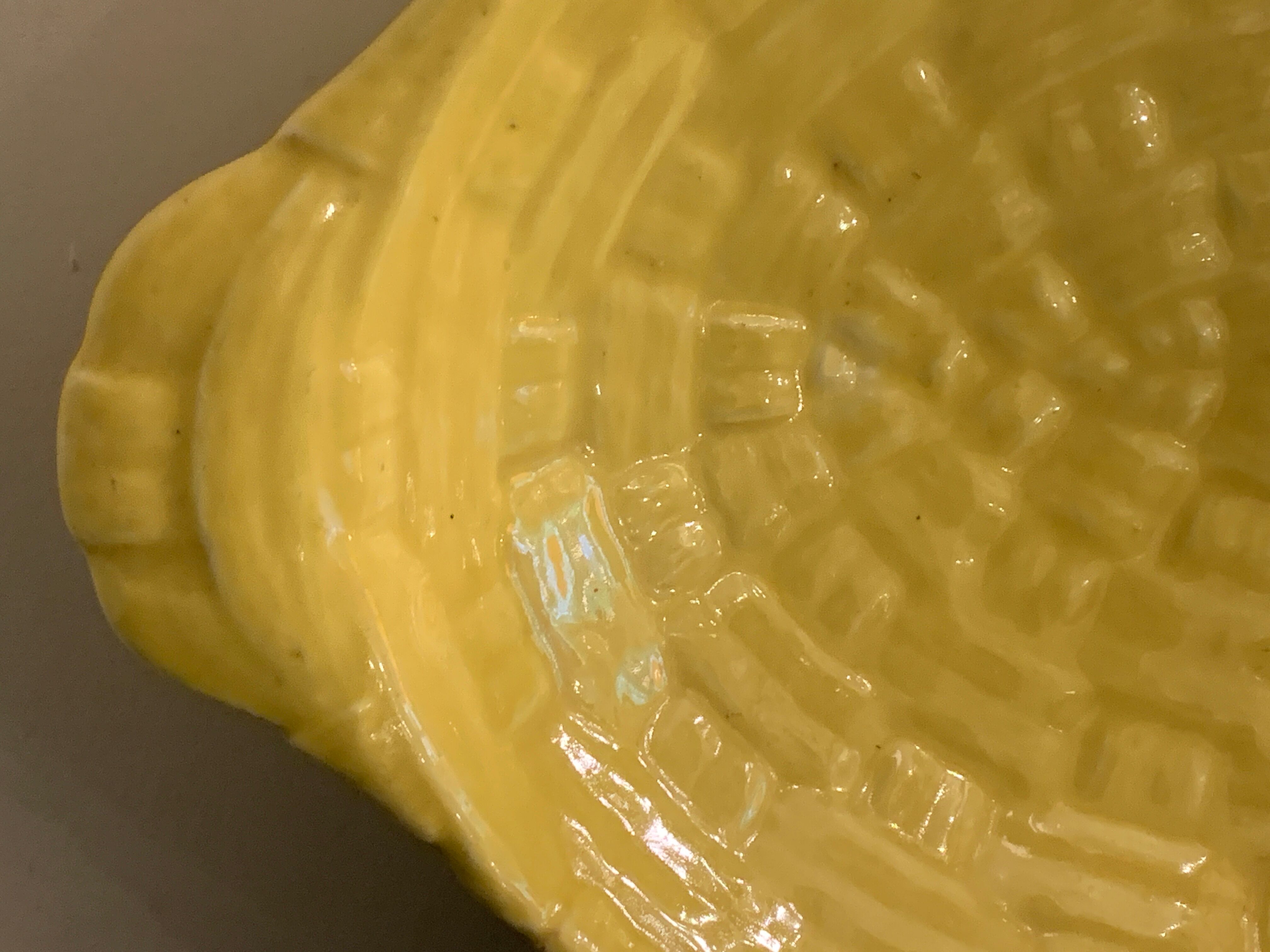 Digoin enamelled ceramic lemon fruit cup